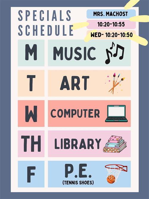 specials schedule